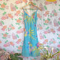 90’s Turquoise Floral Dress