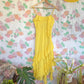 2000’s Yellow Asymmetrical Ruffle Dress