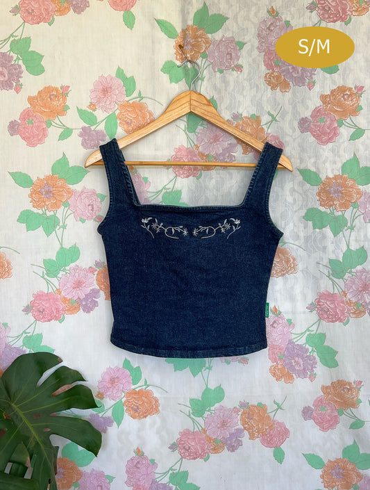 00's Benetton Corset Denim Top