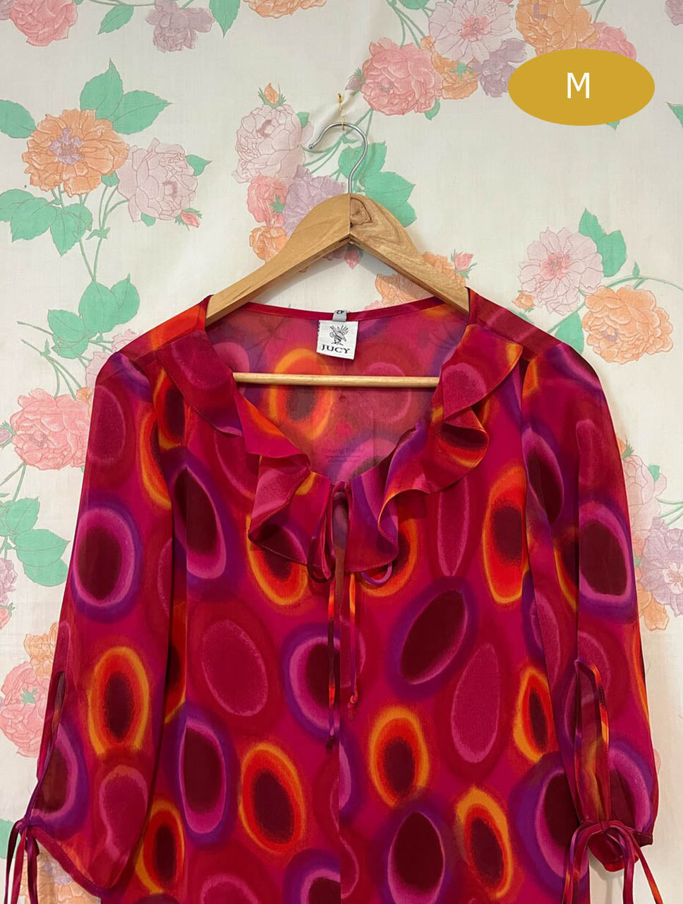 00's Bold Geometric Blouse
