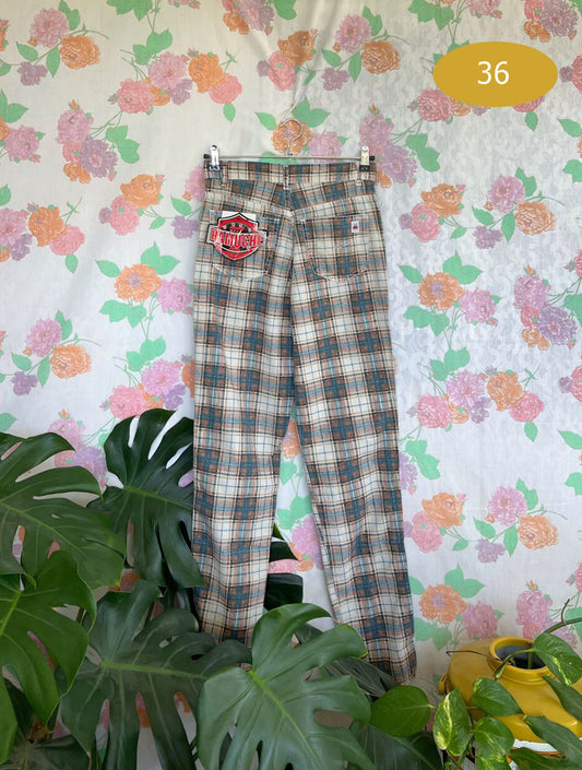 80’s Vichy Hamuche Plaid Pants - with the tag!
