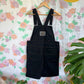 90's Short Black Denim Jumpsuit