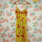 90's Yellow Detailed Floral Dress