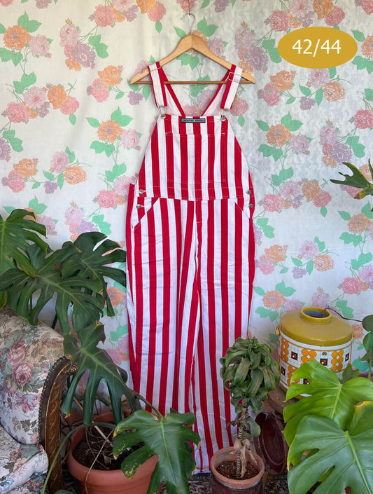 90's Iconic Red Stripes Overall