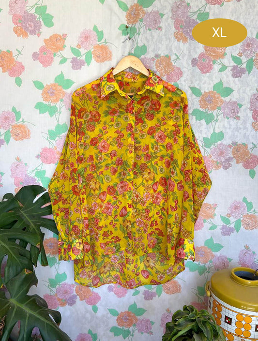 90's Yellow Garden Shirt