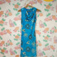 90's Blue Floral Slip Dress