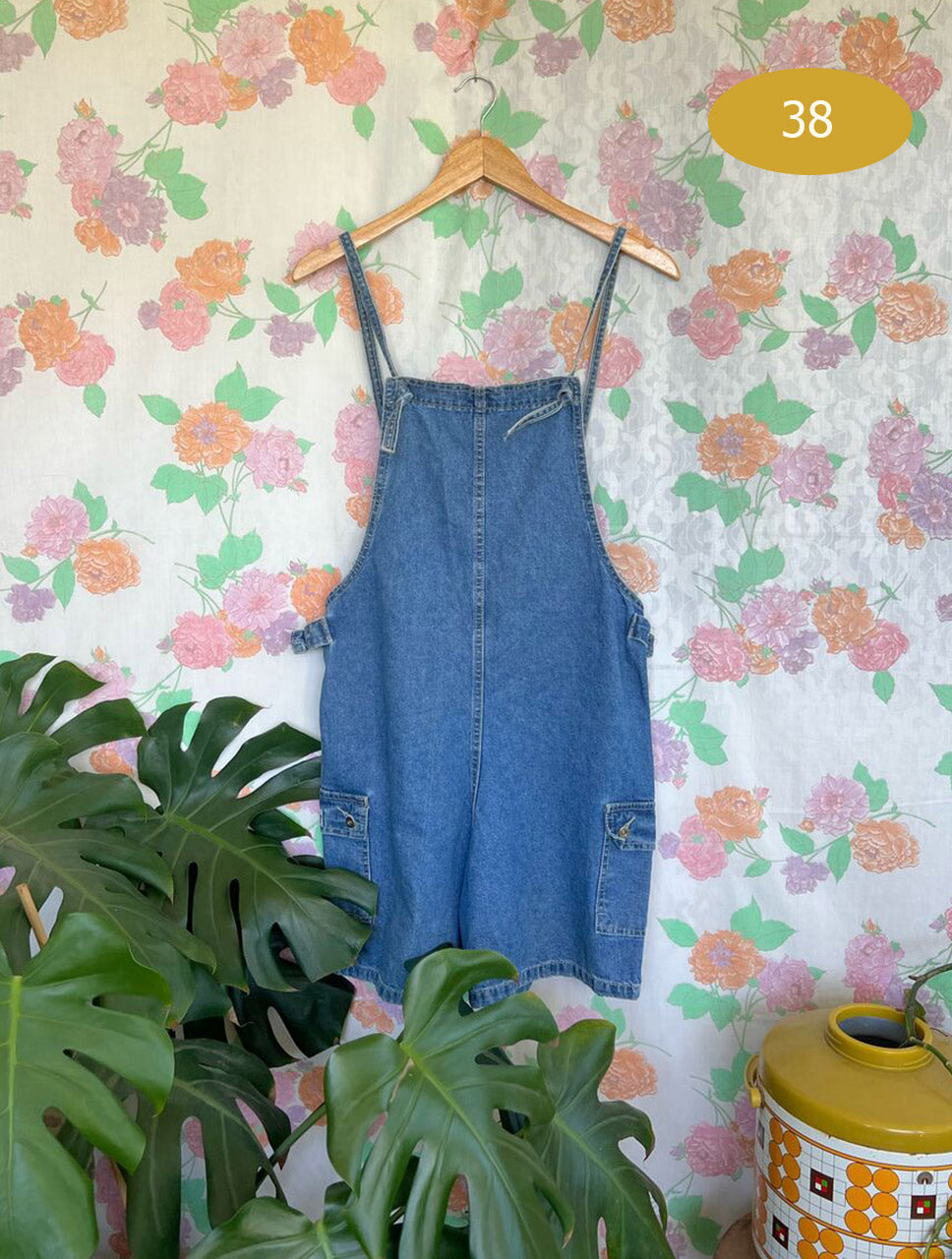 90s Short Denim Jumpsuit