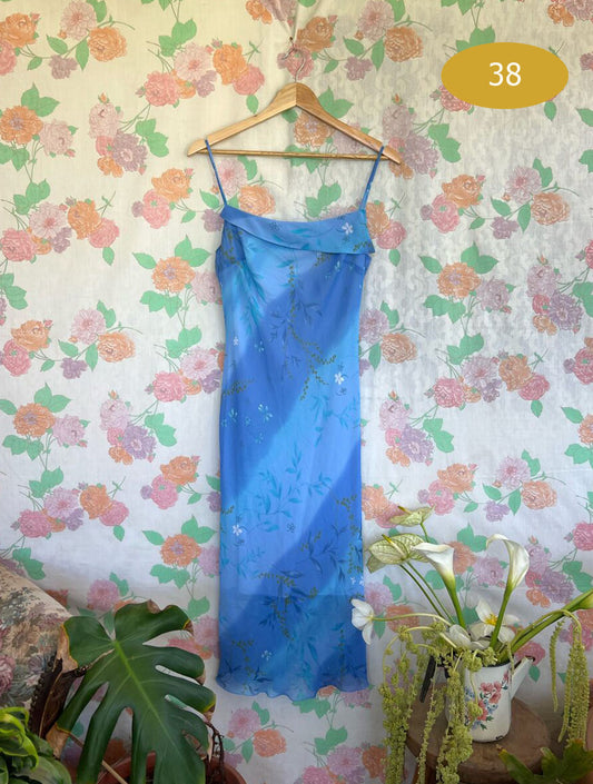 90's Blue Romantic Dress