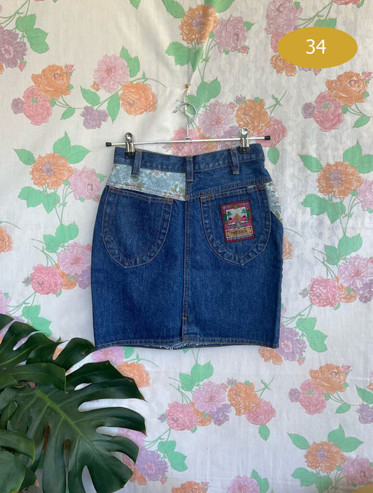 90's Short Denim Skirt