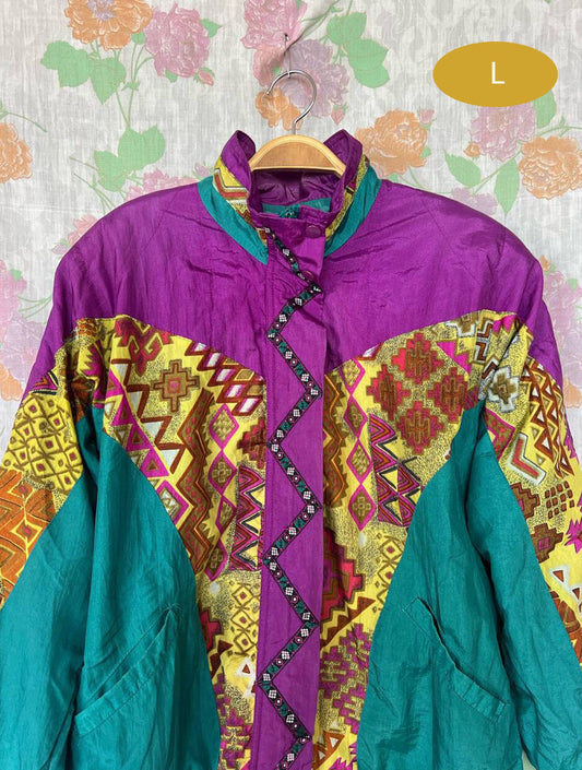 90's Hysterical Purple Windbreaker