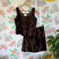 90's Brown Velvet Set