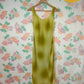 90's Lime Green Textured Dress