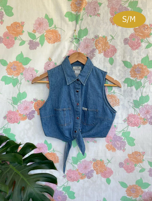 90's Sleeveless Denim Top