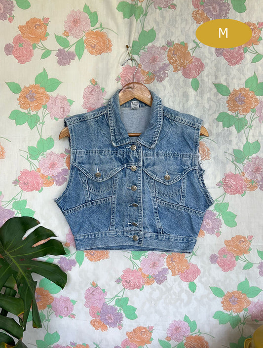 90's Denim Cropped Top/Vest