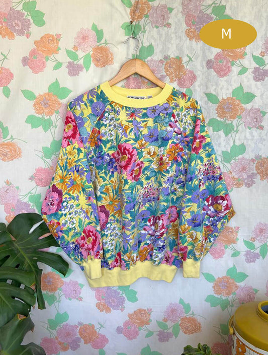 90's Yellow Flower Sweatshirt