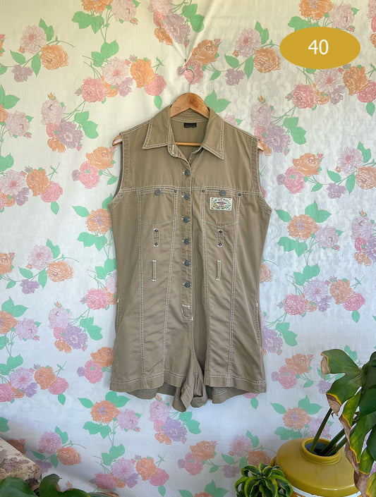 90's Utility Denim Jumpsuit