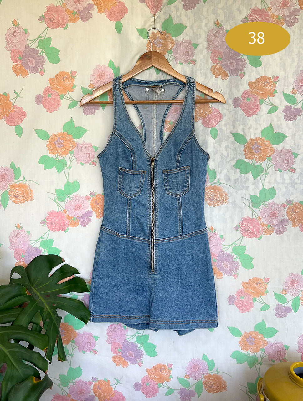 00's Denim Jumpsuit