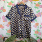 Flowery Pijama-Style Button Shirt