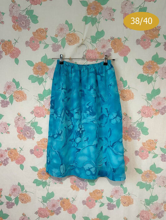 2000’s Blue Floral Skirt