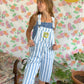 Vintage Striped Patch Jumpsuit