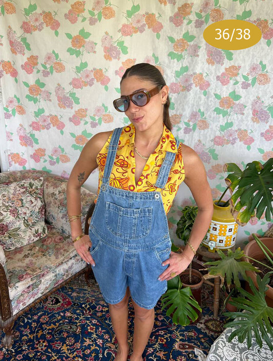 90's Classic Denim Jumpsuit