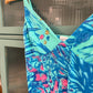 00's Tropical Print Short Dress