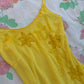 2000's Yellow Embroidered Midi Dress & Matching Scarf
