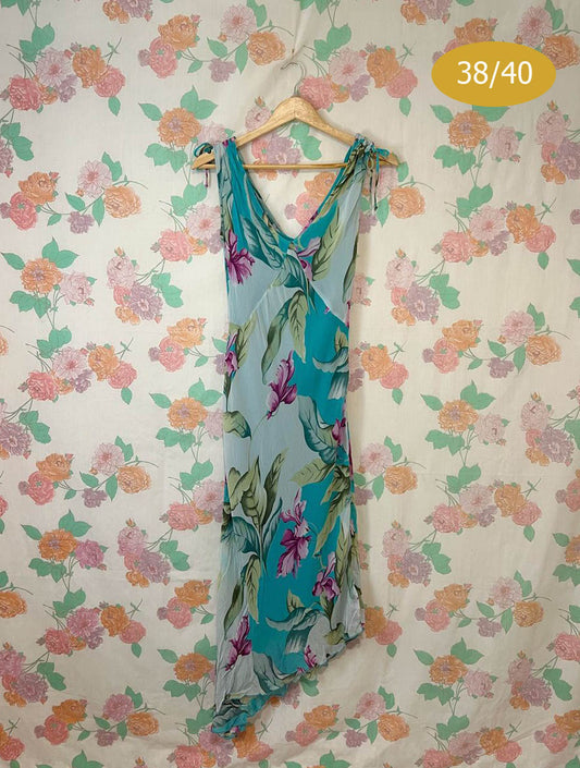 90’s Tropical Asymmetric Dress