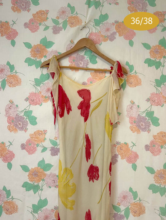 90’s Iconic Daisy Cream Dress