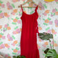 90's Assimetric Red Dress