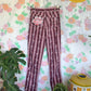 90’s Burgundy Striped Hamuche Pants - with the tag!