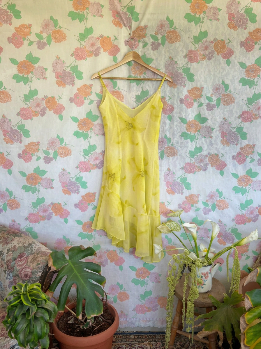 90's Lime Slip Dress