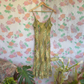 90's Green Mosaic Slip Dress