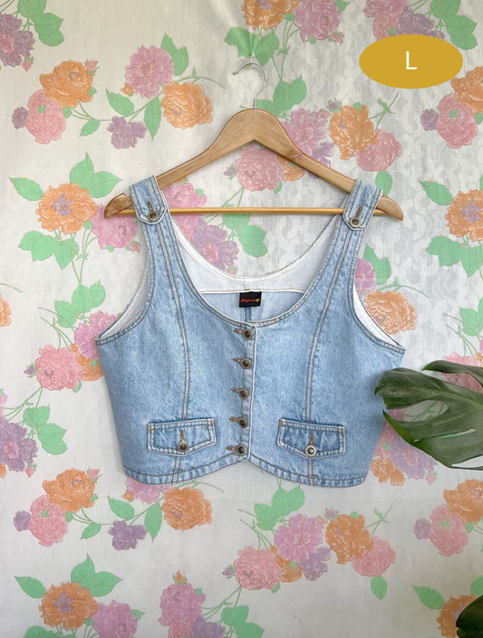 90's Jinglers Unique Denim Top