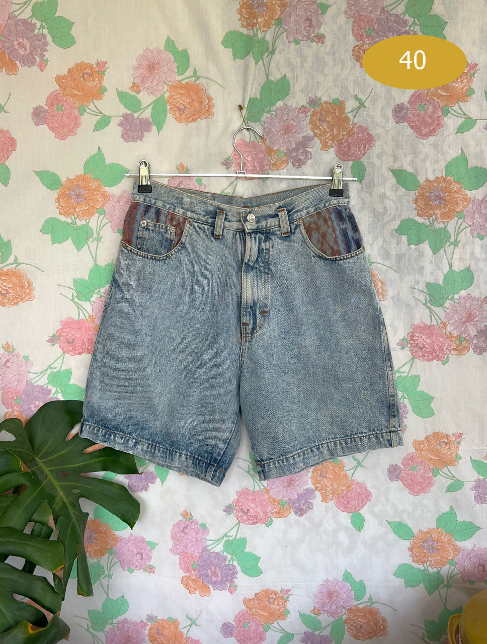 90's Unique Denim Shorts