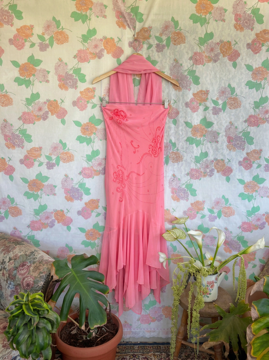 Y2K Iconic Pink Strapless Dress