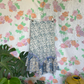 90's Blue Floral Midi Skirt
