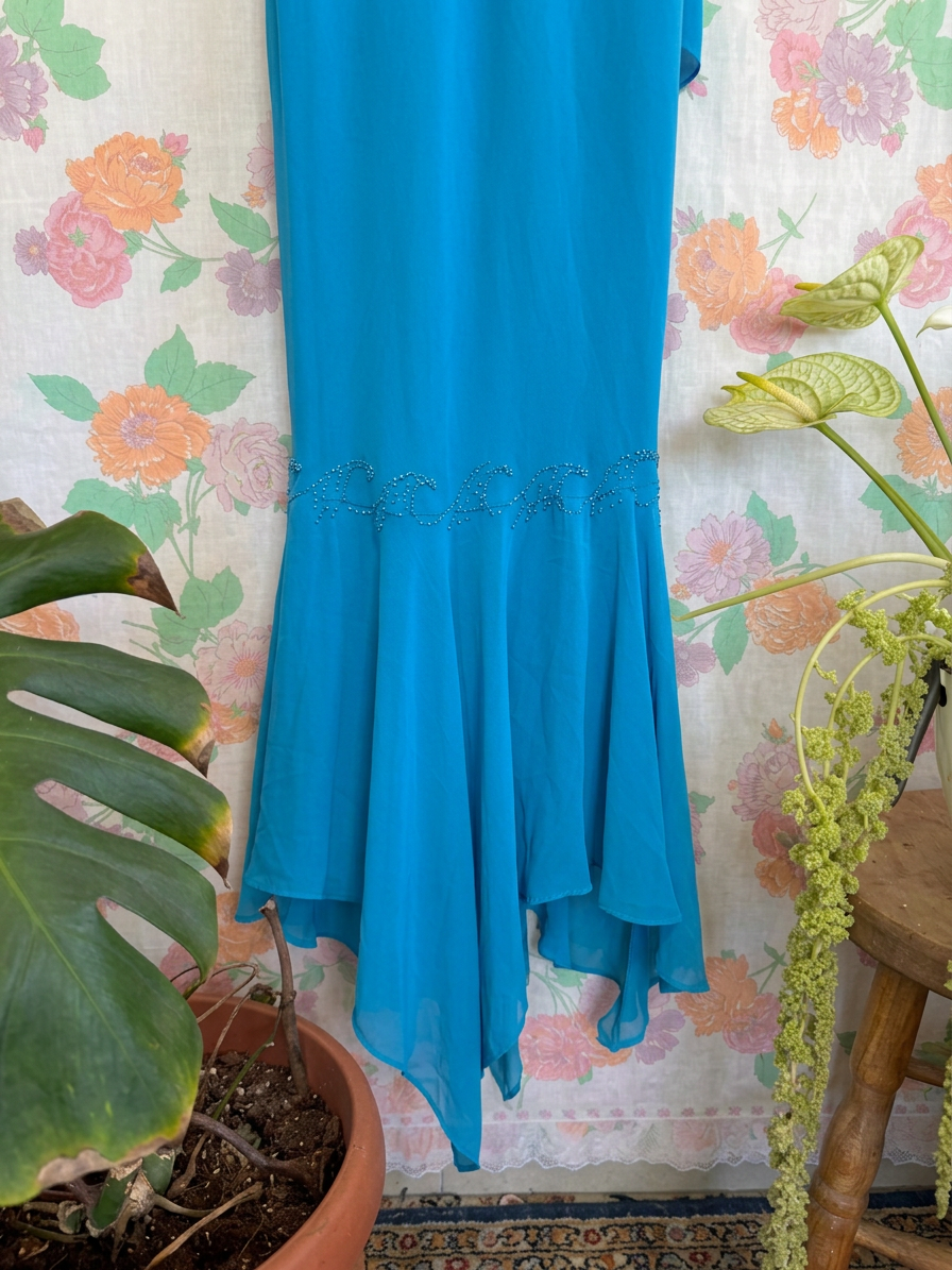 90's Blue Evening Gown