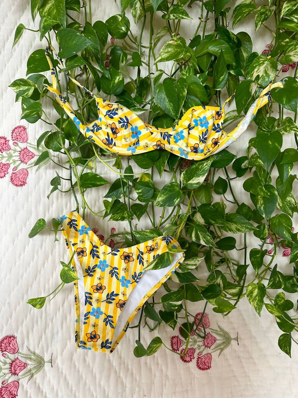 90's Yellow Bikini Set