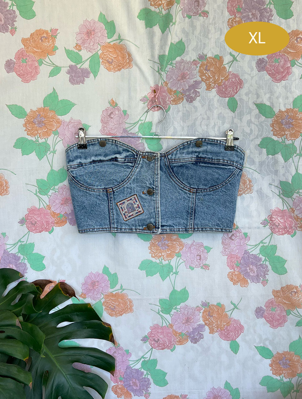 90's Strapless Cropped Top