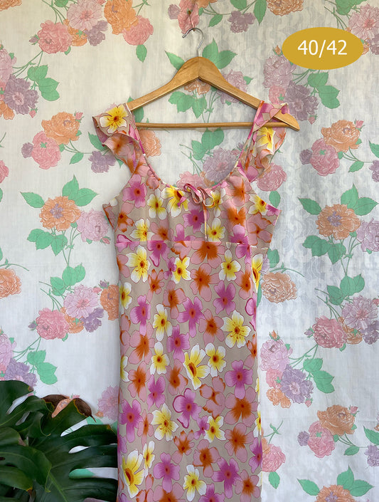 90's Pink Floral Dress