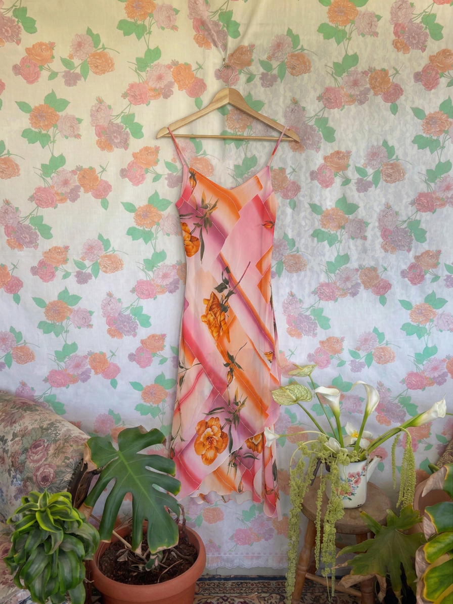 90's Floral Slip Dress