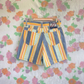 La Foret Striped Denim Shorts