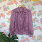 90's Purple Satin Floral Blouse
