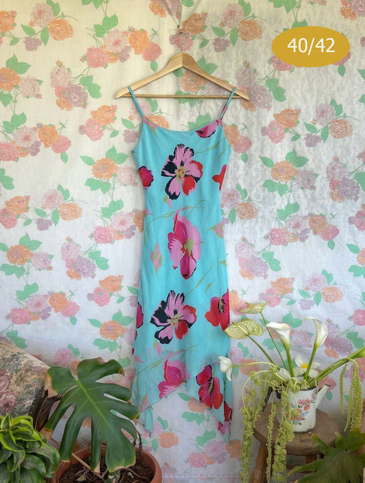 90's Lovely Floral Slip Dress