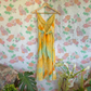 90's Yellow Printed Dress