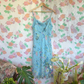 90's Blue Floral Slip Dress