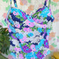 90's Floral One Piece Swimsuit