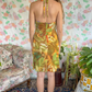 90's Tropical Halter Dress