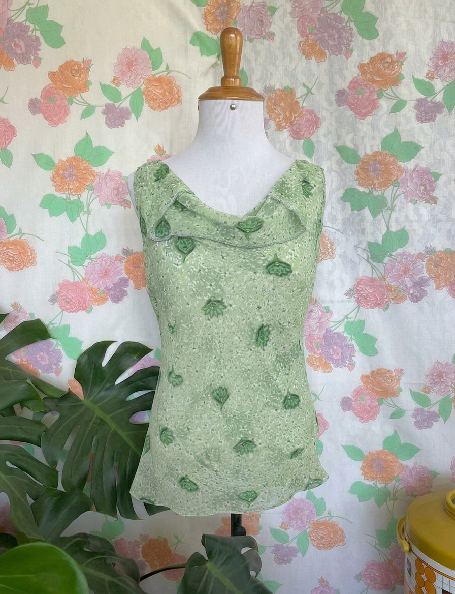 90’s Sheer Green Blouse